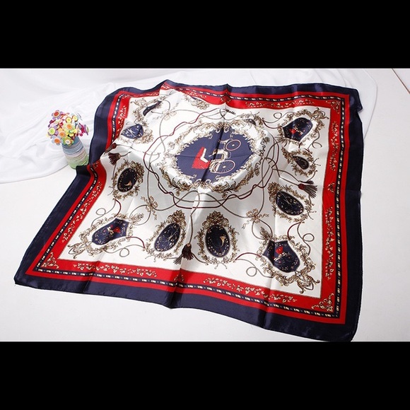 Boho Beach High Quality Silky Square Scarf Wrap - Picture 2 of 3